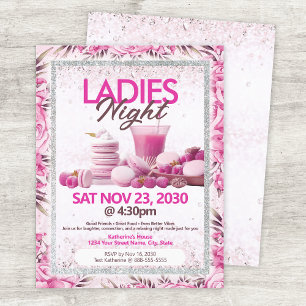 Ladies Night Party Pink Flyer Template