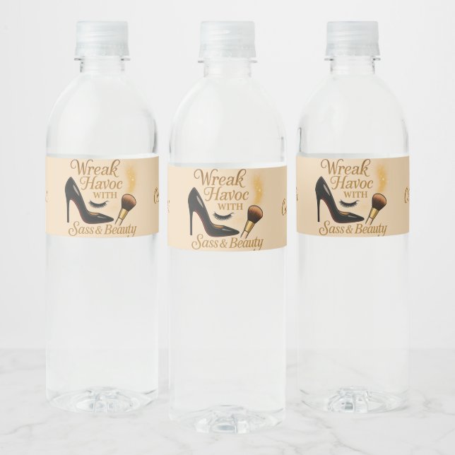 Ladies' Night Snarky Wreak Havoc Sass Water Label (Bottles)