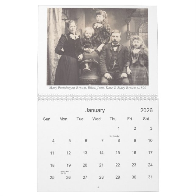 Ladies of the Prendergast, Brown, Cassidy, Gurnett Calendar (Jan 2026)