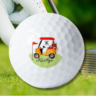 Ladies Personalised Golf Cart Clubs Name Golf Golf Balls