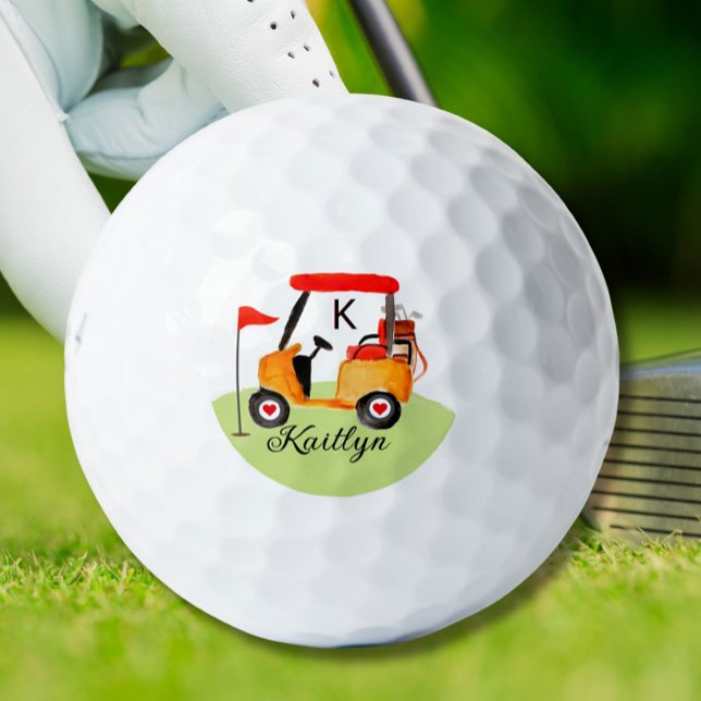 Ladies Personalised Golf Cart Clubs Name Golf Golf Balls (Creator Uploaded)