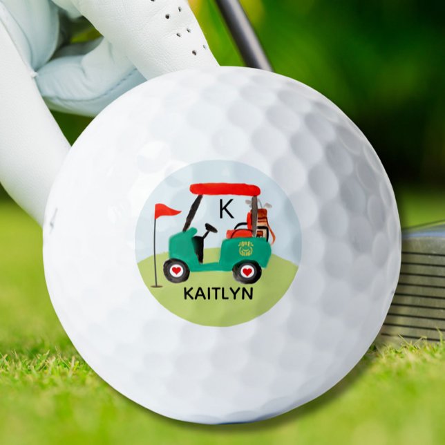 Ladies Personalised Golf Cart Clubs Name Golf Golf Balls (Creator Uploaded)