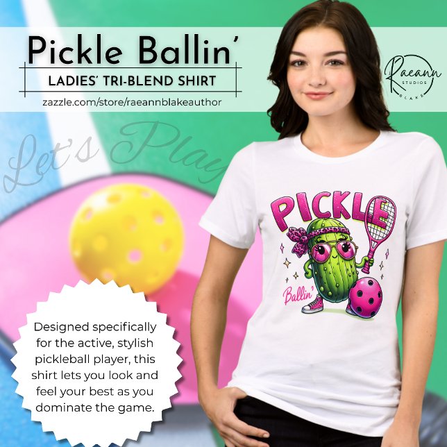 Ladies' Pickle Ballin' Tri-Blend Shirt (Creator Uploaded)