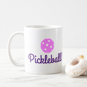 Ladies Pickleball Coffee Mug (Pink and Purple)