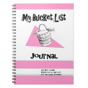 Ladies Pink Bucket List Journal