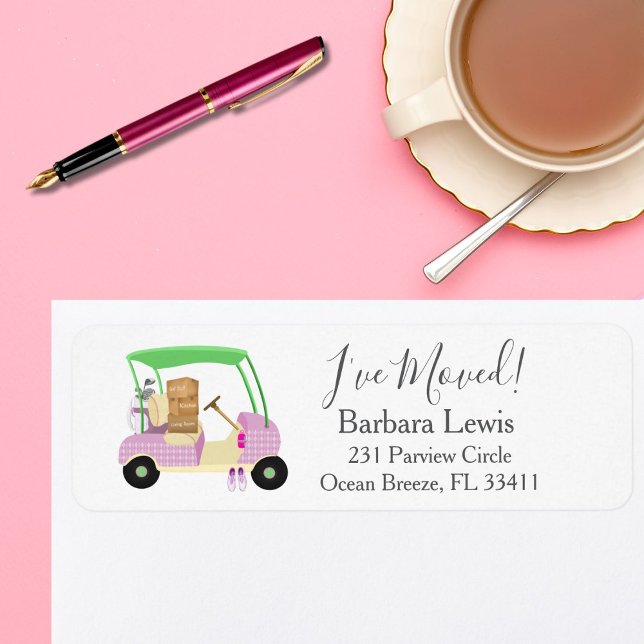 Ladies Pink Golf Cart  Moving Boxes Golf Course (Creator Uploaded)