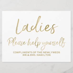 Ladies Please help yourself wedding sign Invitation