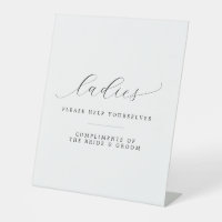 Ladies Please Help Yourselves Restroom Wedding