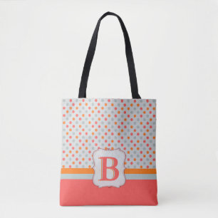 Ladies Polka dotted, Initialled Golf Tote Bag