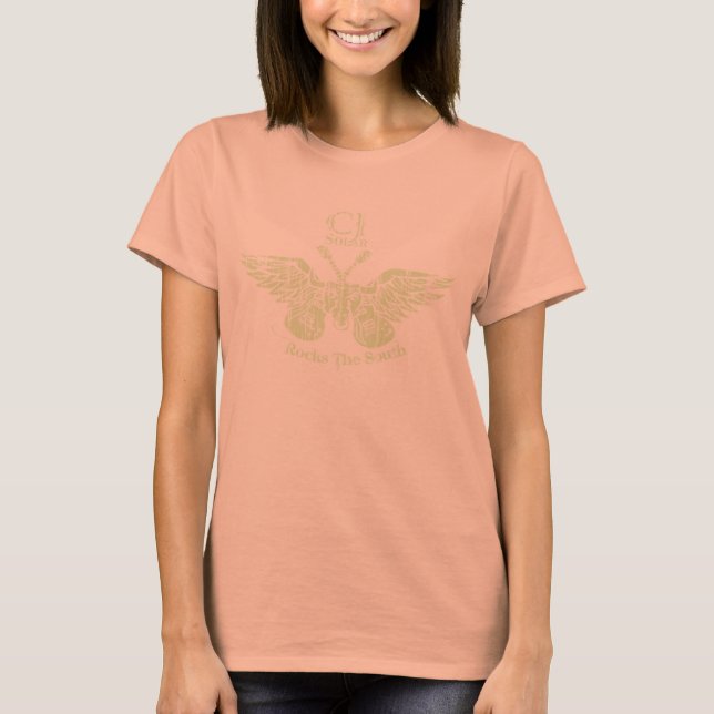 Ladies Rocks the South Burnout T-shirt (Front)