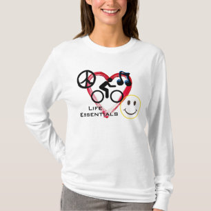 Ladies' Scoop Hoodie, "Life Essentials" T-Shirt