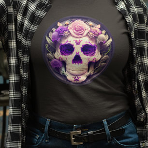 Ladies Skull T-Shirt - Candy Skull Day of The Dead