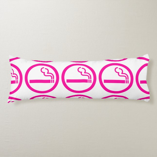 Ladies Smoking Area 喫煙女性 Japanese Sign Body Cushion (Front)