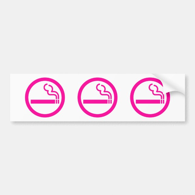 Ladies Smoking Area 喫煙女性 Japanese Sign Bumper Sticker (Front)