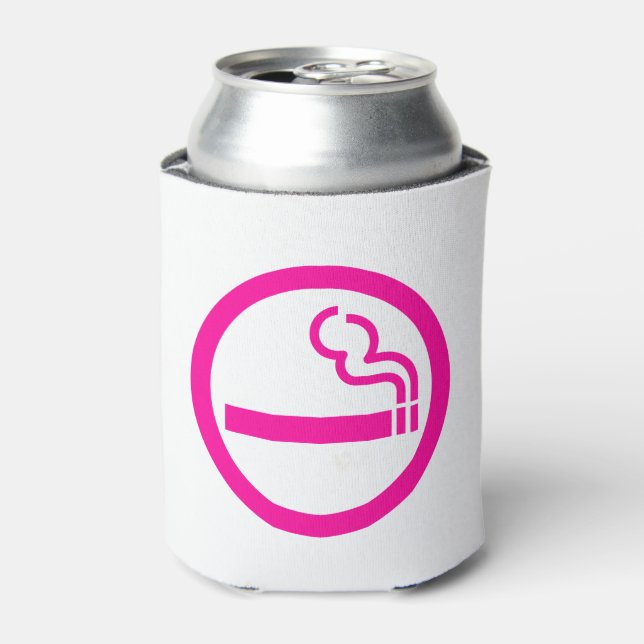 Ladies Smoking Area 喫煙女性 Japanese Sign Can Cooler (Can Front)