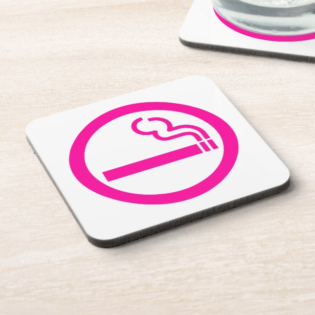 Ladies Smoking Area 喫煙女性 Japanese Sign Coaster (Left Side)