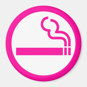 Ladies Smoking Area 喫煙女性 Japanese Sign Magnet