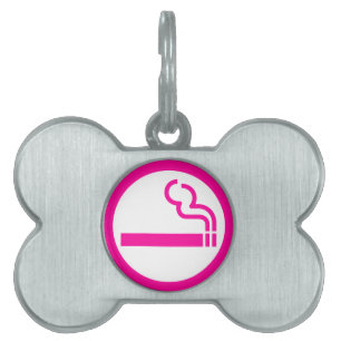 Ladies Smoking Area 喫煙女性 Japanese Sign Pet Tag