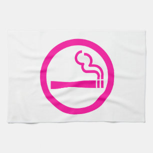 Ladies Smoking Area 喫煙女性 Japanese Sign Tea Towel
