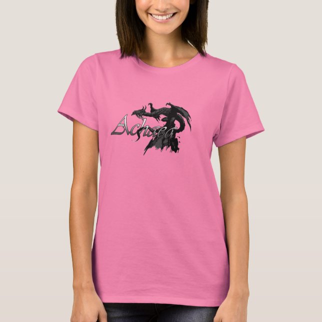 Ladies two-colour shirt w/ Achaea dragon logo (Front)