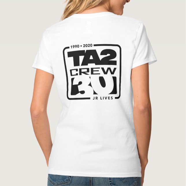 Ladies V-Neck (White) T-Shirt (Back)