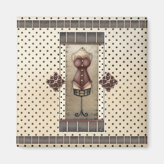 Ladies Vintage Victorian Corset Fridge Magnet