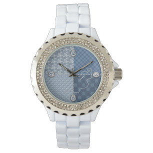 Ladies Watch - Quilt/Patch/Blues - Needle/Thread,