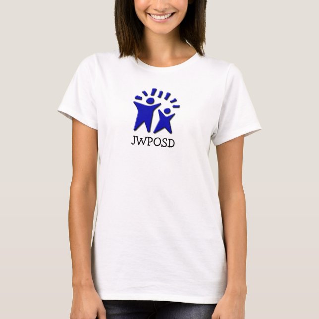 Ladies' White Fitted Baby Doll T-Shirt (Front)