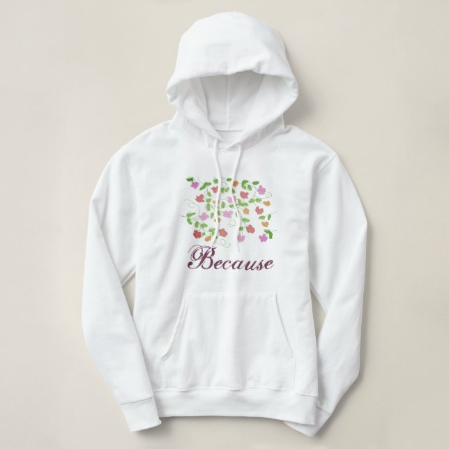 Ladies White Hoodie (Design Front)