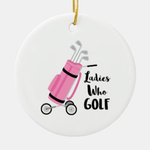 Ladies Who Golf Ceramic Tree Decoration
