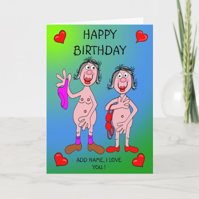Ladies wishing happy birthday card (Front)