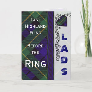 Lads Stag night - Armstrong Scottish Tartan Invitation