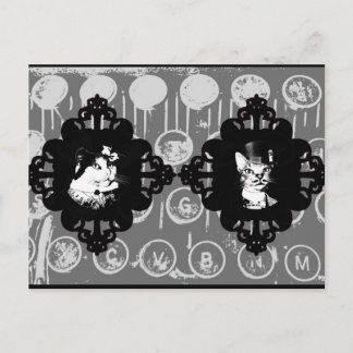 Lady Abigail and Sir Oswin Cat Postcard