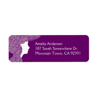 Lady  Address Label