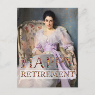 Lady Agnew of Lochnaw Happy Retirement Postcard