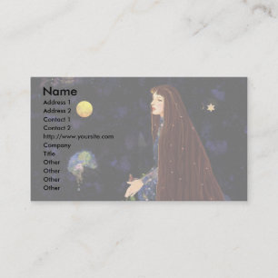 Lady and Flowers Business Card