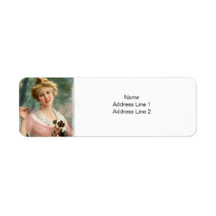 Lady and Her Dog Return Address Label