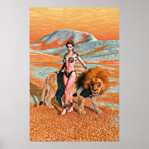 Lady and Lion Poster