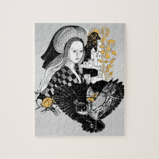 Lady and Night Owl Jigsaw Puzzle
