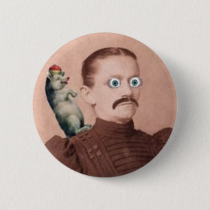 Lady and Pig Button