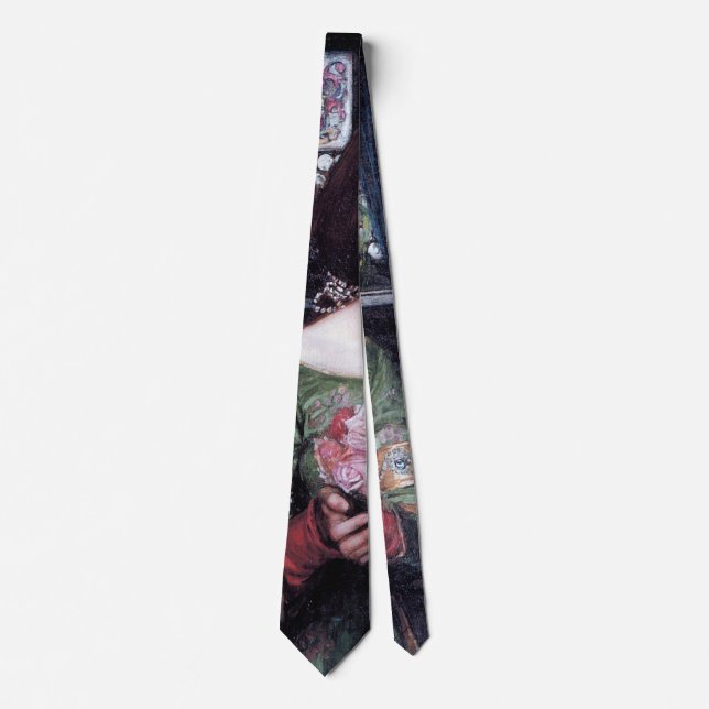 Lady and Roses, John William Waterhouse Tie (Front)