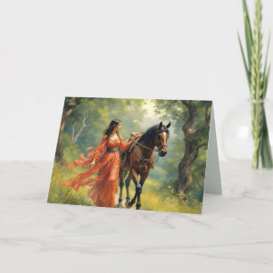 LADY AND STEED BLANK ALL-OCCASION CARD