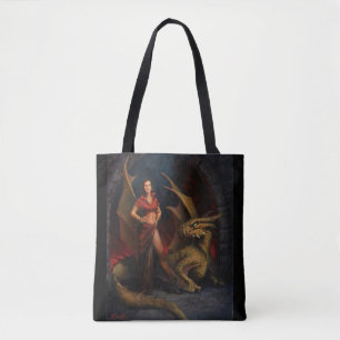 Lady and the Dragon Tote Bag