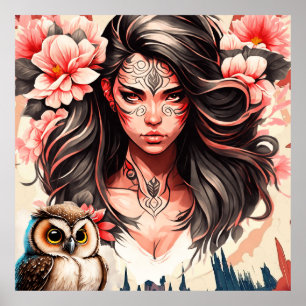 Lady and the Owl Poster