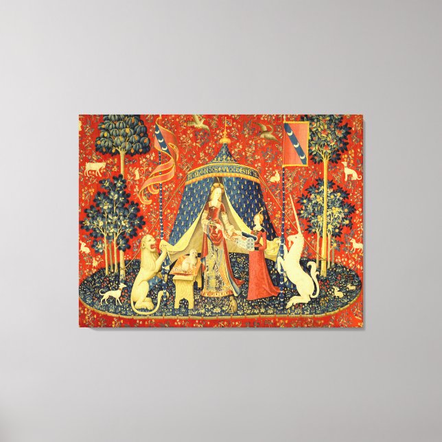 Lady and The Unicorn Mediaeval Tapestry: French Ar Canvas Print (Front)