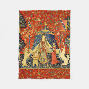 Lady and The Unicorn Mediaeval Tapestry: French Ar Fleece Blanket