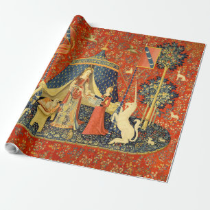 Lady and The Unicorn Mediaeval Tapestry: French Ar Wrapping Paper