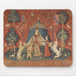 Lady And The Unicorn Middle Ages Vintage Tapestry Mouse Pad