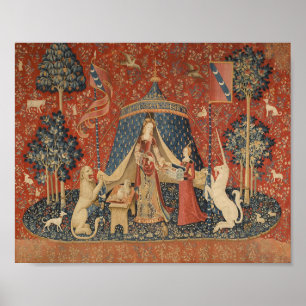 Lady And The Unicorn Middle Ages Vintage Tapestry Poster