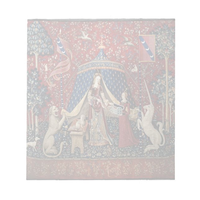 Lady and the Unicorn Tapestry Notepad (Front)